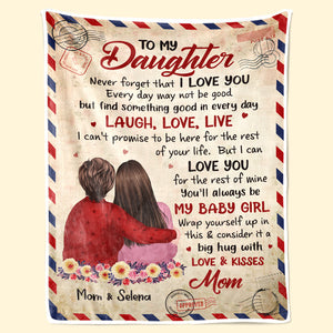 My Precious Daughter - Family Personalized Custom Blanket - Birthday Gift From Mom, Grandma