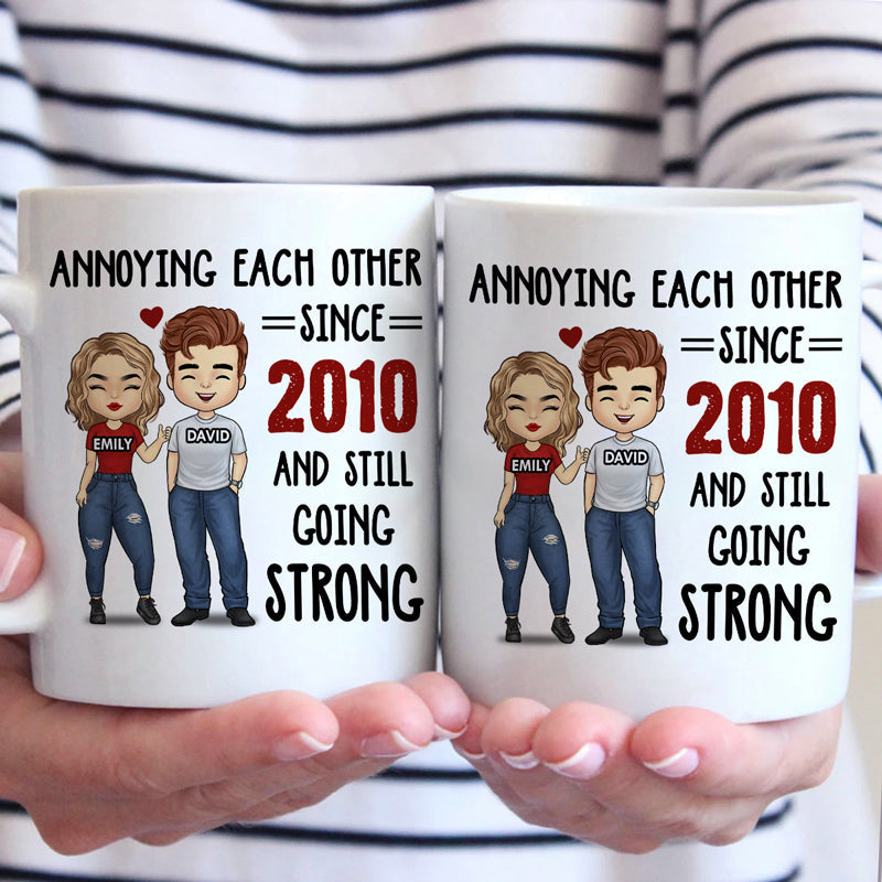 Growing Old Together Stay Young At Heart - Couple Personalized Custom Mug - Gift For Husband Wife, Anniversary