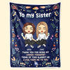Thank You For Being My Unpaid Therapist - Bestie Personalized Custom Blanket - Gift For Best Friends, BFF, Sisters