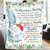 I'm Just A Little Bump - Family Personalized Custom Baby Blanket - Baby Shower Gift, First Christmas Gift, Christmas Gift For First Mom