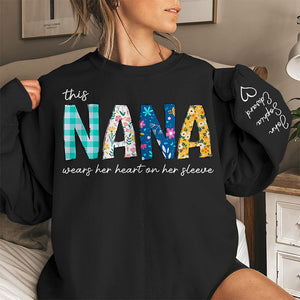 Most Loved Grandma - Family Personalized Custom Unisex Sweatshirt With Design On Sleeve - Birthday Gift For Mom, Grandma