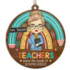 Teaching Is A Work Of Heart - Teacher Personalized Custom Ornament - Wood Custom Shaped - Christmas Gift For Teacher
