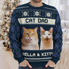 Custom Photo Home Is Where My Cat Is - Cat Personalized Custom Ugly Sweatshirt - Unisex Wool Jumper - Christmas Gift For Pet Owners, Pet Lovers