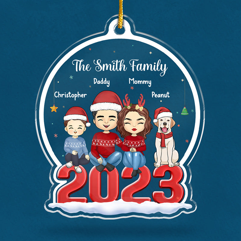 It's The Most Wonderful Time Of The Year - Family Personalized Custom Ornament - Acrylic Custom Shaped - Christmas Gift For Family Members