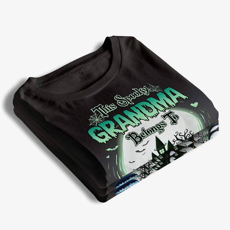 This Spooky Grandma Belongs To - Family Personalized Custom Unisex T-shirt, Hoodie, Sweatshirt - Halloween Gift, Gift For Grandma