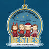 Congrats On Being My Besties - Bestie Personalized Custom Ornament - Acrylic Snow Globe Shaped - Christmas Gift For Best Friends, BFF, Sisters