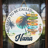 Blessed To Be Called Grandma - Family Personalized Custom Shaped Home Decor Wood Sign - Summer Vacation, House Warming Gift For Grandma