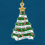 Our Warmth & Happiness - Family Personalized Custom Ornament - Acrylic Christmas Tree Shaped - Christmas Gift For Family Members