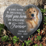 Custom Photo You Would Have Lived Forever - Memorial Personalized Custom Memorial Stone - Sympathy Gift, Gift For Dog Lovers