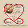 Custom Photo I Want All Of My Last To Be With You - Couple Personalized Custom Infinity Heart Shaped Acrylic Plaque - Gift For Husband Wife, Anniversary