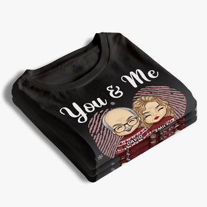 You & Me And Christmas - Couple Personalized Custom Unisex T-shirt, Hoodie, Sweatshirt - Christmas Gift For Husband Wife, Anniversary