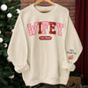 Where There Is Love There Is Life - Couple Personalized Custom Unisex Sweatshirt With Design On Sleeve - Gift For Husband Wife, Anniversary