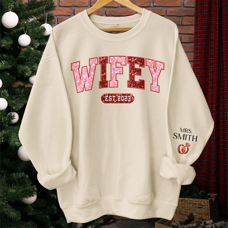 Where There Is Love There Is Life - Couple Personalized Custom Unisex Sweatshirt With Design On Sleeve - Gift For Husband Wife, Anniversary