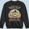 A Baseball Player Is First Trusted By His Mom - Family Personalized Custom Unisex Back Printed T-shirt, Hoodie, Sweatshirt - Gift For Family Members