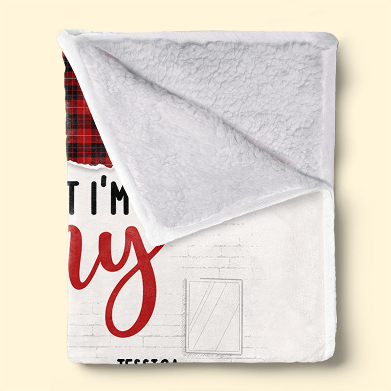 I'm Addicted To You - Couple Personalized Custom Blanket - Christmas Gift For Husband Wife, Anniversary