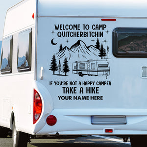 Never Take Camping Advice From Us  - Camping Personalized Custom RV Decal - Gift For Camping Lovers