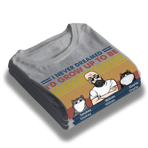 T-shirt unisexe personnalisé, t-shirt premium, sweat à capuche – Cadeaux d'anniversaire personnalisés pour les amoureux des chiens et des chats, les papas et les mamans de chiens, les propriétaires de chats – Mon animal rend la saison joyeuse.