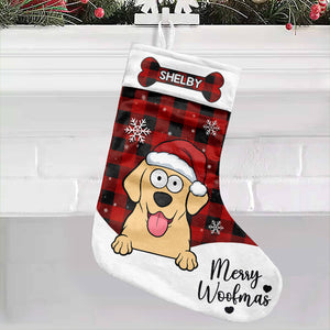 Meowy Christmas And Merry Woofmas - Cat & Dog Personalized Custom Christmas Stocking - Christmas Gift For Pet Owners, Pet Lovers