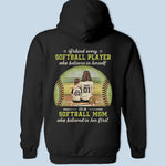Behind Every Softball Player - Family Personalized Custom Unisex T-shirt, Hoodie, Sweatshirt - Gift For Family Members