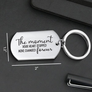 The Moment Your Heart Stopped - Personalized Keychain - Gift For Couples, Husband Wife