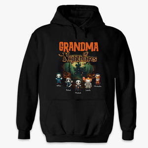 Grandma Of Nightmares - Family Personalized Custom Unisex T-shirt, Hoodie, Sweatshirt - Halloween Gift For Grandma