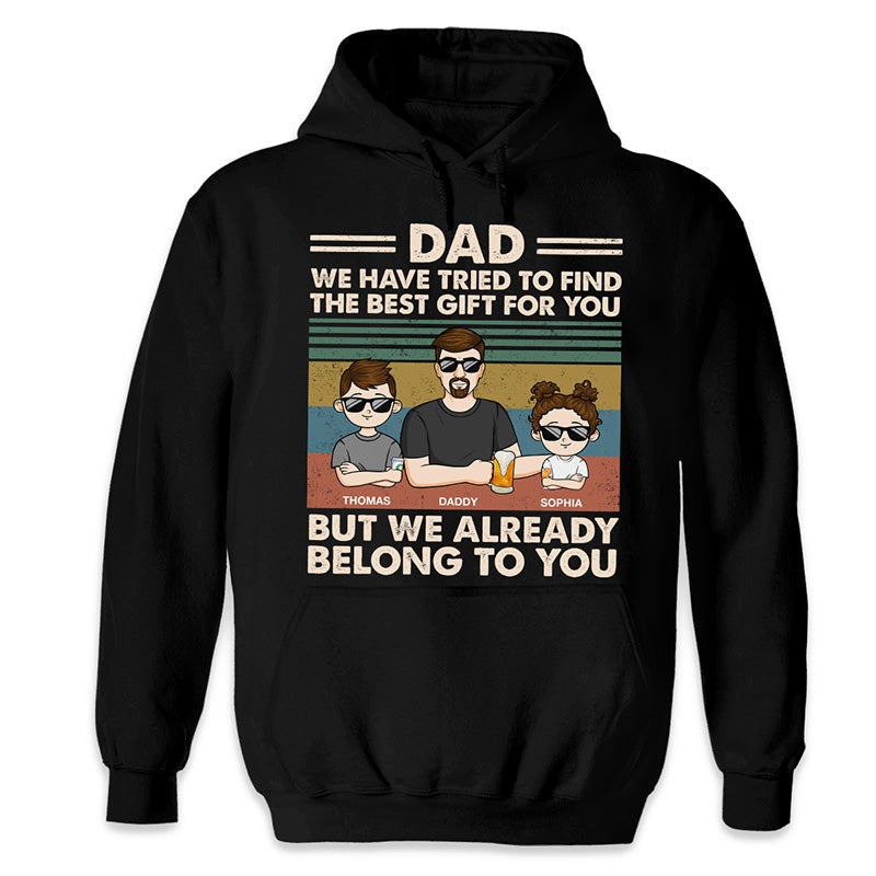 This Is Awesome Grandpa Belongs To - Family Personalized Custom Unisex T-shirt, Hoodie, Sweatshirt - Gift For Dad, Grandpa