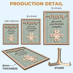 You Are The Important Piece Of Our Life - Family Personalized Custom 2-Layered Wooden Plaque With Stand - Mother's Day, House Warming Gift For Mom, Grandma