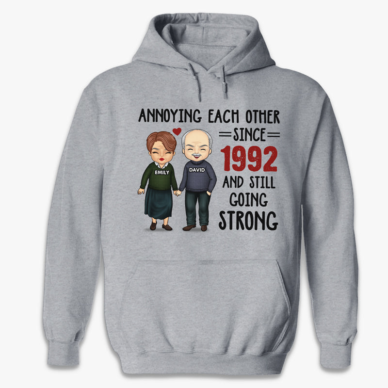 Annoying Each Other, Still Going Strong - Personalized Unisex T-shirt, Hoodie, Sweatshirt - Gift For Couple, Husband, Wife