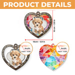 Custom Photo We'll Miss You For The Rest Of Ours - Memorial Personalized Custom Suncatcher Ornament - Acrylic Heart Shaped - Christmas Gift, Sympathy Gift For Pet Owners, Pet Lovers