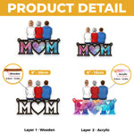 Motherhood Is The Greatest Thing - Family Personalized Window Hanging Suncatcher - Mother's Day, Gift For Mom, Grandma