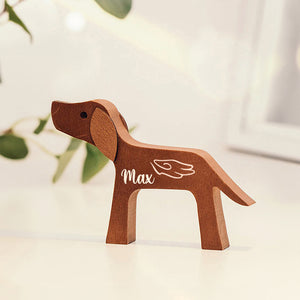 Sculptures en bois personnalisées pour animaux de compagnie - La maison est là où se trouvent les pattes - Cadeau pour les amoureux des animaux - Ornements de table en sculpture sur bois, décoration en bois sculpté