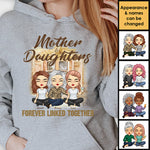 Mother & Daughters Forever Linked Together - Gift For Mom, Personalized Unisex Hoodie