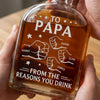 Custom Liquor Decanter - Personalized Father's Day Birthday Gifts For Dad, Grandpa - Drink Because We Exist