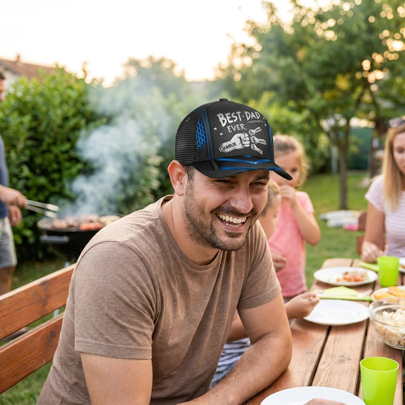 Best Papa Ever - Family Personalized Custom Hat, All Over Print Classic Cap - Father's Day, Birthday Gift For Dad, Grandpa
