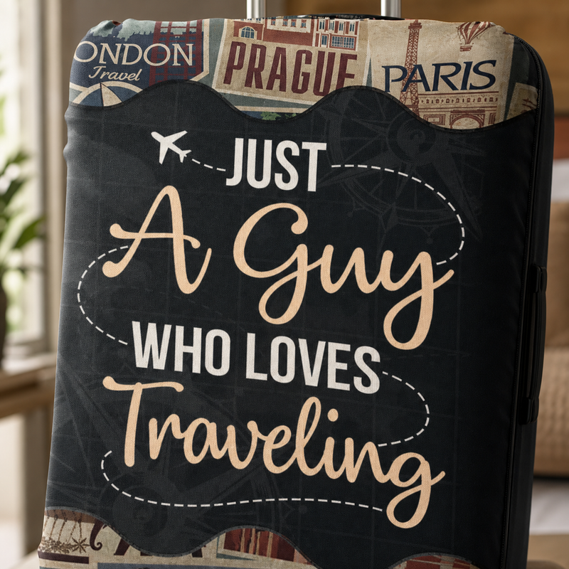 Let's Go Everywhere - Travel Personalized Custom Luggage Cover - Holiday Vacation Gift, Gift For Adventure Travel Lovers