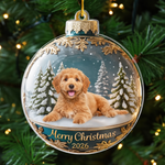 Custom Photo Acrylic Ornament - Personalized Christmas Birthday Gifts For Dog Cat Lovers, Dog Dad And Mom, Cat Owners - Merry Woofmas From The Goodest Pup