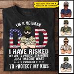 Veteran Dad - Gift For 4th Of July - Personalized Unisex T-Shirt