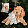 Custom Photo Me And The Pets - Dog & Cat Personalized Custom Ornament - Acrylic Custom Shaped - Christmas Gift For Pet Owners, Pet Lovers
