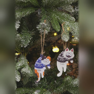 Tout ce que je veux pour Noël, c'est un chat à mes côtés - Décoration personnalisée en acrylique pour chat - Cadeau de Noël pour les propriétaires et les amoureux des animaux
