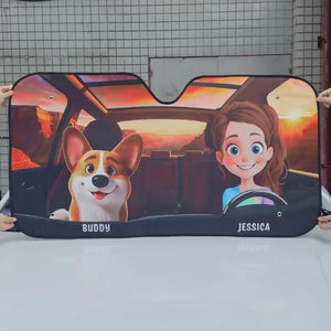 Paw-Sitively, la meilleure maman de chien au monde ! Pare-soleil personnalisé pour pare-brise de voiture, protection de fenêtre de voiture, cadeau pour la fête des Mères et les amoureux des animaux.