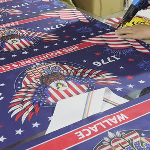 Custom Polyester Outdoor Banner - Personalized America 250th Anniversary Gifts For Mom, Dad, Brother, Sister, Kids - Pride Lives Here