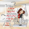 The Day I Met You - Couple Personalized Custom Puzzle Shaped Acrylic Plaque - Christmas Gift For Husband Wife, Anniversary