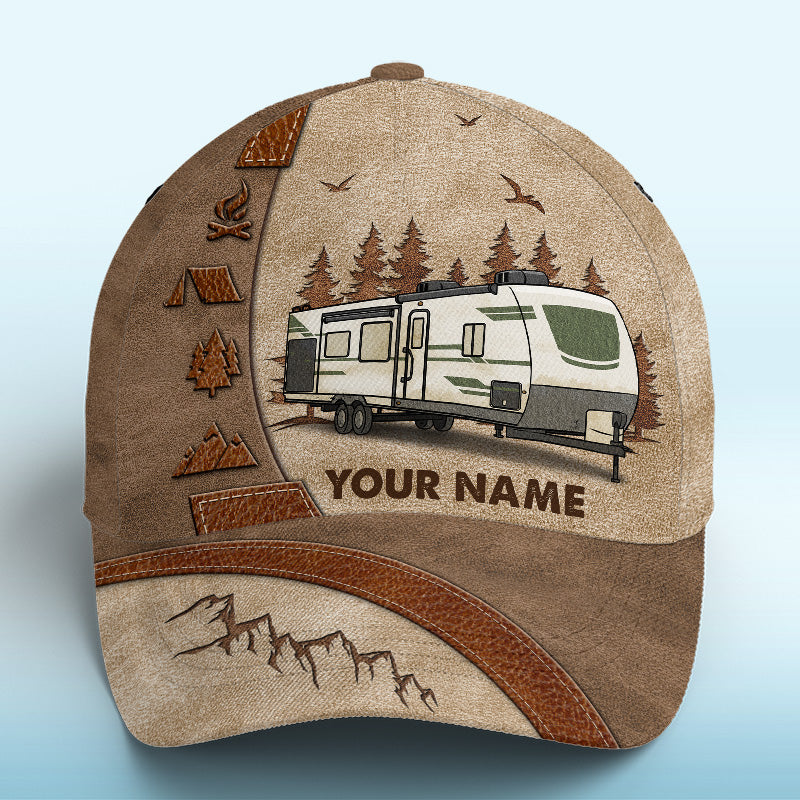 The Mountains Are Calling And I Must Go - Camping Personalized Custom Hat, All Over Print Classic Cap - Gift For Camping Lovers
