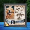 Photo personnalisée « Pour toujours dans mon cœur » – Plaque commémorative personnalisée pour la perte d'un animal de compagnie, cadre pour collier – Cadeau de condoléances, Cadeau pour les propriétaires d'animaux, les amoureux des animaux