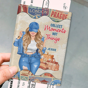 Travel Is The Healthiest Addiction - Travel Personalized Custom Passport Cover, Passport Holder - Holiday Vacation Gift, Gift For Adventure Travel Lovers