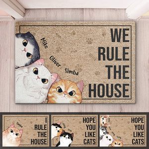 Cats Rule The House - Cat Personalized Custom Decorative Mat - Gift For Pet Owners, Pet Lovers