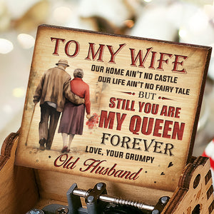 3.7" Our Home Ain’t No Castle But Still You Are My Queen Forever - Couple Music Box - Gift For Husband Wife, Anniversary