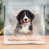 Pets Teach Us The Purest Kind Of Love - Memorial Personalized Custom Square Shaped Acrylic Plaque - Sympathy Gift, Gift For Pet Owners, Pet Lovers