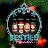 Siblings Forever - Family Personalized Custom Ornament - Acrylic Snow Globe Shaped - Christmas Gift For Family Members, Best Friends, BFF, Sisters