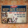 Please Keep Gate Closed - Dog Personalized Custom Home Decor Metal Sign - House Warming Gift For Pet Owners, Pet Lovers